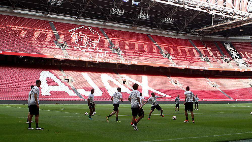 Sturm bereitete sich in der Johan-Cruyff-Arena auf Ajax vor