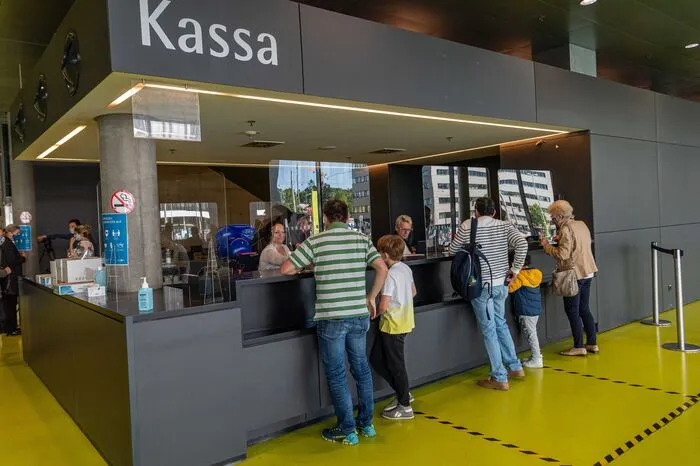Im Kassa-Bereich erfolgt die Anmeldung...