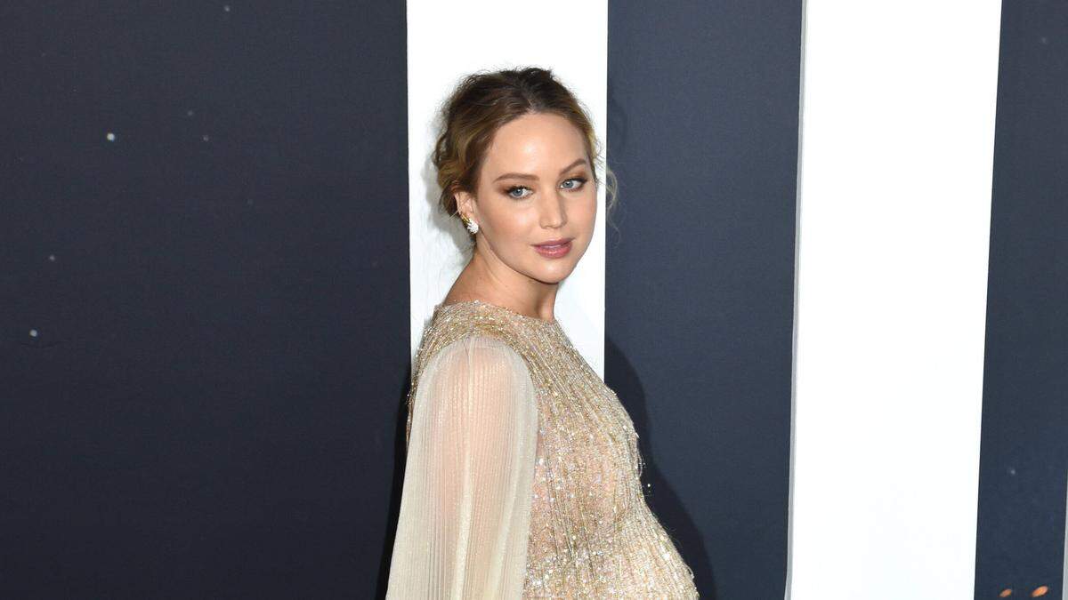 Jennifer Lawrence während ihrer ersten Schwangerschaft