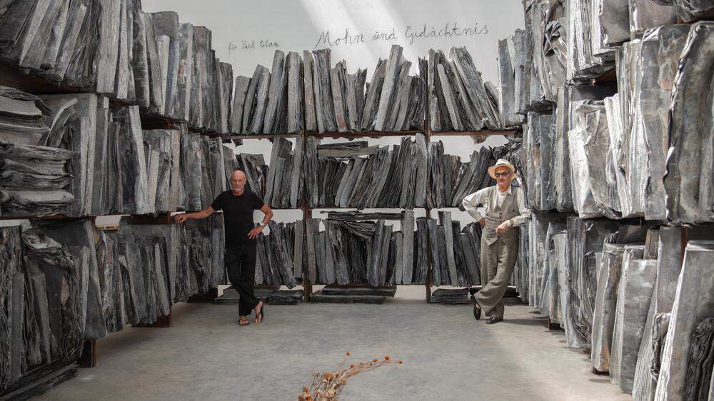Anselm Kiefer und Wim Wenders im Atelier in Südfrankreich