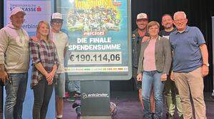 Der Jubel über den Spendenrekord von 190.114,06 Euro, der bei der diesjährigen Iron Road for Children erreicht wurde, war Donnerstagnachmittag riesengroß