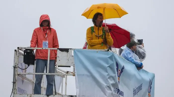 Regnerisch startet die Airpower in Zeltweg.