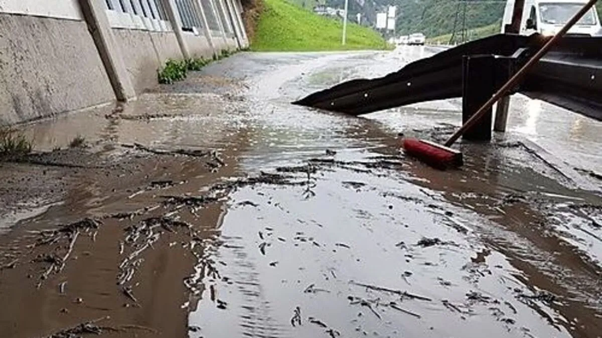 Die Feuerwehr war wegen der Unwetter im Einsatz