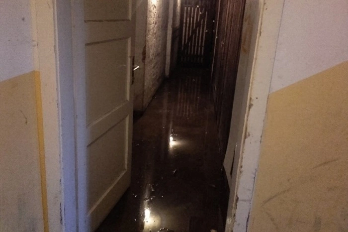 Wasser war in einen Lagerraum eingedrungen. Die Feuerwehr verhinderte mit Sandsäcken ein weiteres Vordringen des Wasser. Am Nachmittag folgten weitere Auspumparbeiten. Mehrere Keller standen unter Wasser.
