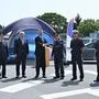 Innenminister Nehammer bei der Übergabe der Autos