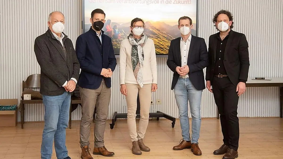 Von links: Ingo Appe,  Sebastian Schuschnig, Sissi Wutte, Roland Sint,Herbert Stefan, 