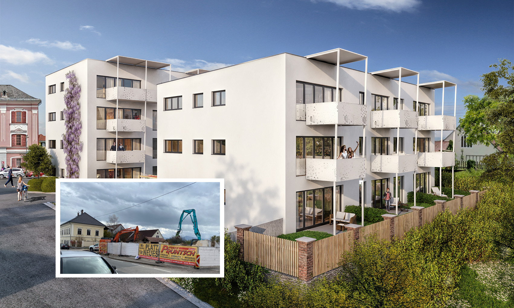 Das Wohnbauprojekt „Lilienblick“ wird in der Klagenfurter Straße westlich des Zentrums von Völkermarkt realisiert