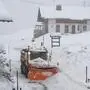Im Lesachtal (Kleblas bei Liesing) musste der Winterdienst bereits am Nachmittag ausrücken 