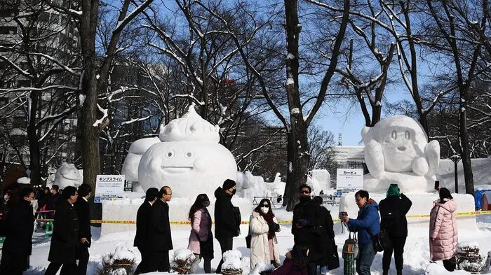 Das Schneefestival in Sapporo findet jedes Jahr im Februar statt.
