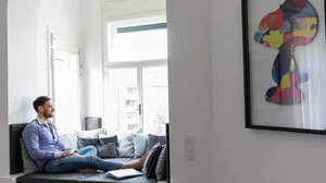 Vom Erker aus kann man direkt auf den Grazer Schlossberg blicken. 