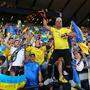 Die ukrainischen Fans hoffen auf einen Sieg