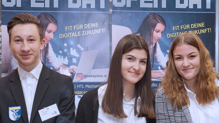 "Digital gestalten, unternehmerisch denken, international handeln." Mit diesen Leitmotiven stellten Schüler und Schülerinnen der HAK/HAS/HTL in Spittal beim Open Day ihr Ausbildungskonzept vor.