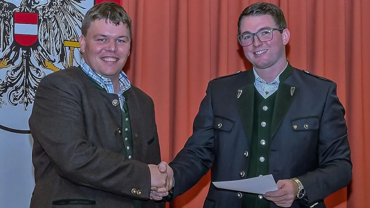 Das neue Ortsoberhaupt mit Vizebürgermeister Daniel Tiefenbacher