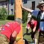 Der Maibaum in Niklasdorf wurde umgeschnitten