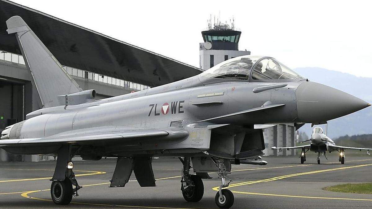 Eurofighter am Fliegerhorst in Zeltweg