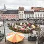 Der Ostermarkt in Klagenfurt verfügt über das vermutlich größte Osternest der Welt