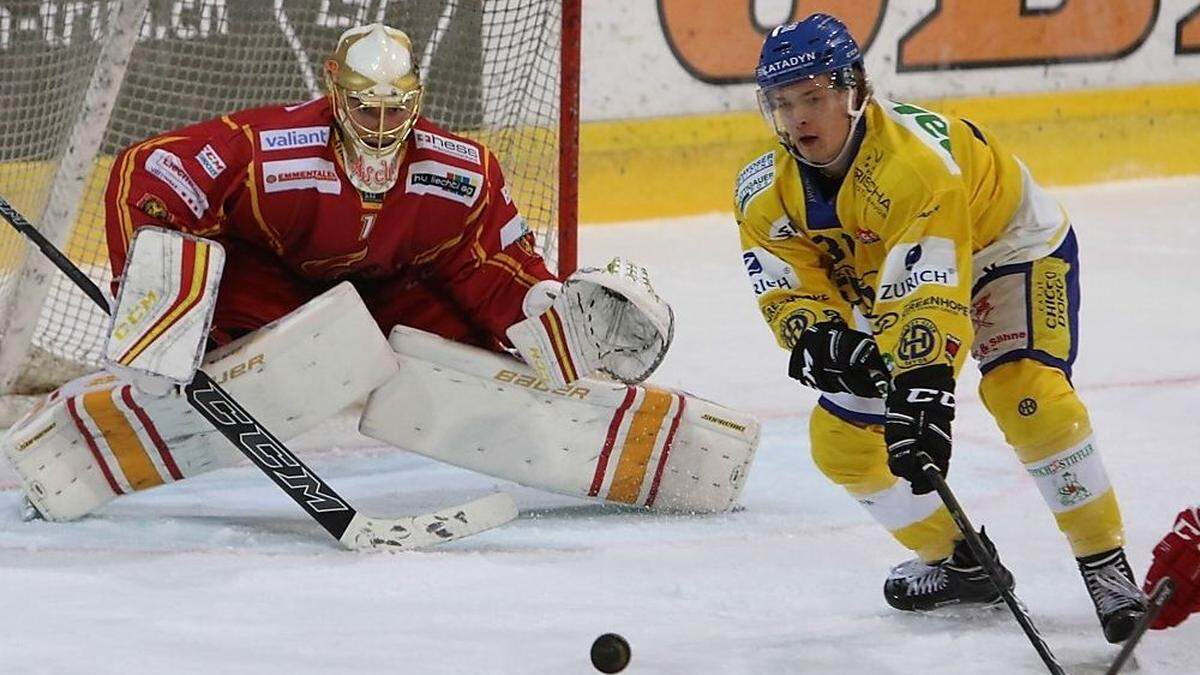 Mit 14 Jahren zog es den Klagenfurter Yannic Pilloni in die Schweiz, wo er jetzt bei HC Davos spielt