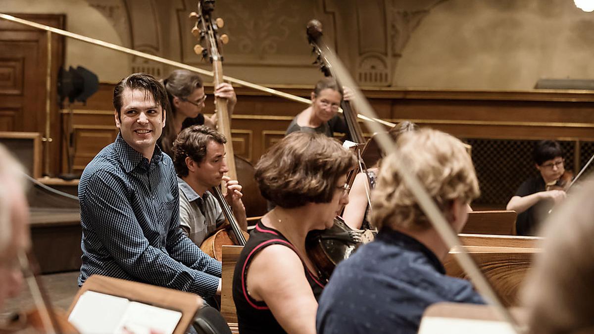 Cembalist Stefan Gottfried und sein Concentus Musicus, die auch heute (11. Juli) bei der styriarte musizieren