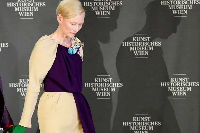 Auch viele prominente Weggefährten kamen, um mit Wes Anderson zu feiern: Schauspielerin Tilda Swinton.