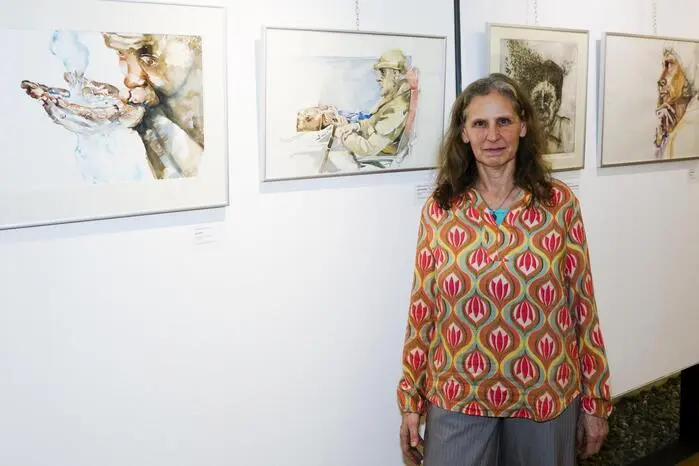 Neben dem Aquarell nimmt die Radierung eine zentrale Rolle in ihrem künstlerischen Schaffen ein. Beide Ausdrucksformen sind in der aktuellen Ausstellung vertreten.