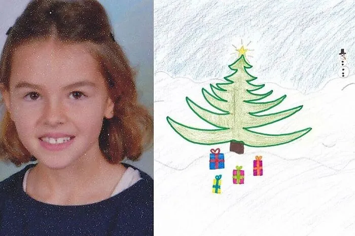Magdalena Pichler besucht  die Volksschule Kraubath und hat diesen Christbaum für uns gezeichnet