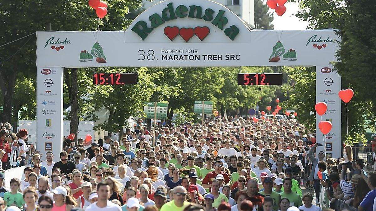 Mehr als 10.000 Teilnehmer werden heuer zum 39. „Drei-Herzen-Marathon“ in Radenci erwartet.