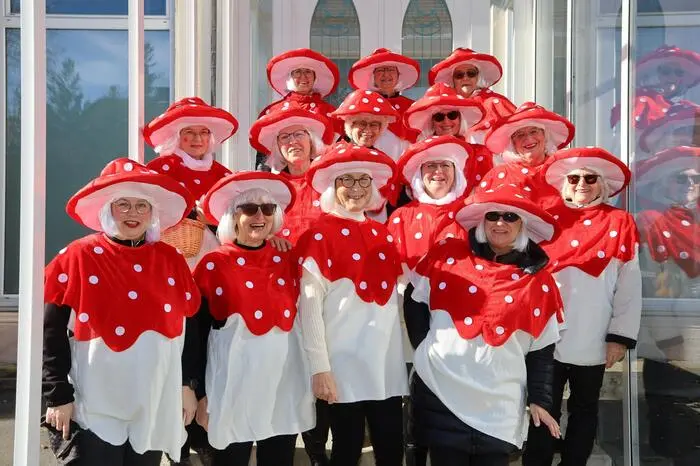 Mittendrin sorgten die „Narrischen Schwammerl“ für gute Stimmung