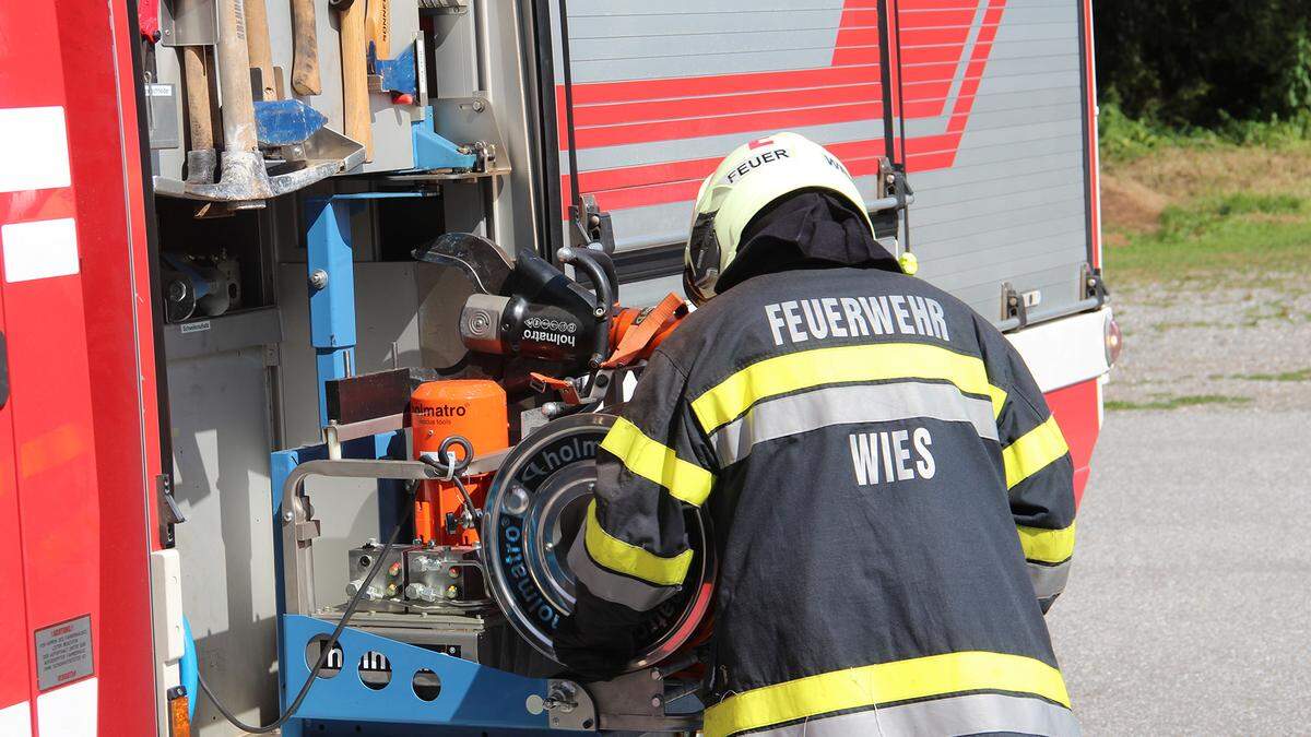 Mit zehn Mann rückte die Feuerwehr Wies zum Einsatz aus