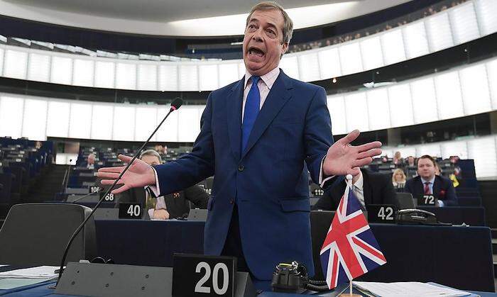 Stand wieder einmal im Mittelpunkt: Abgeordneter Nigel Farage