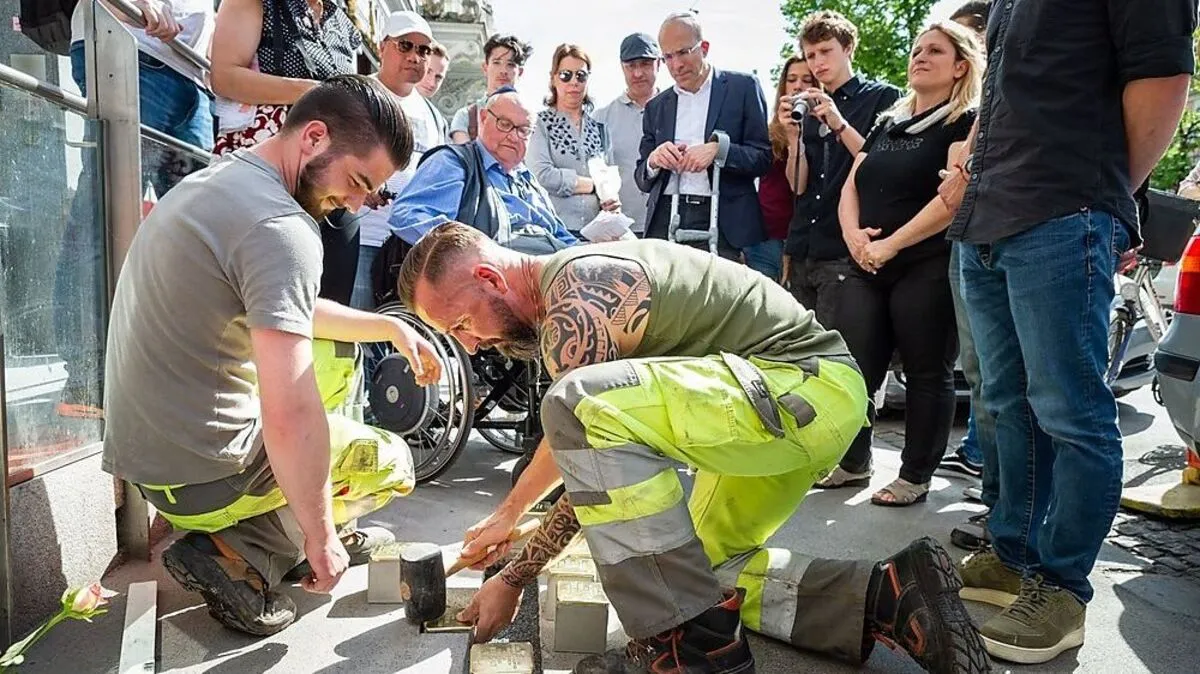Die Stadt Graz verlegte für die Familie Lichtenstein Stolpersteine am Griesplatz