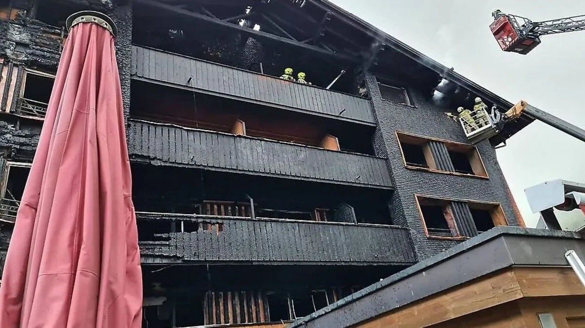 Das Hotel in Warth am Arlberg wurde schwer beschädigt