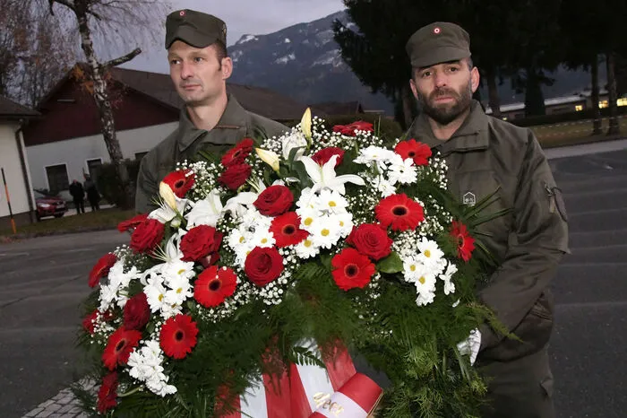 Beim Traditionstag in Spittal gedachte man besonders der heurigen 100. Wiederkehr der Überschreitung der Piave durch die Kärntner Gebirgsschützen.