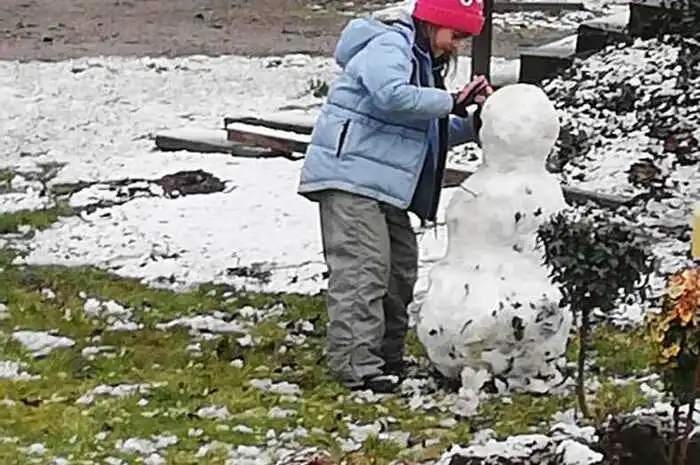 Auch in St. Stefan im Rosental ging sich ein Schneemann aus