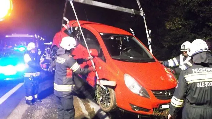 Das Fahrzeug wurde leicht beschädigt