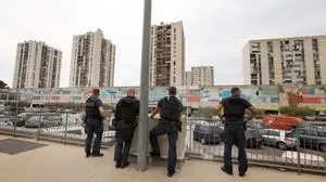 The CRS 8 in The CitÃ of Pissevin in Nimes after 2 dead in drug violence. The special police of CRS 8 in the CitÃ of Pissevin in Nimes, France on August 26, 2023, after a 10 and 18 years boys has been shot dead in suspected drugs-related violence. A series of violent incidents in regional towns in southern France, usually related to the drugs trade, have led to increased fears about crime and promises of new police resources from the French government. Photo by Patrick Aventurier/Abacapress. Nimes France PUBLICATIONxNOTxINxFRAxESPxUKxUSAxBELxPOL Copyright: xAventurierxPatrick/ABACAx 865265_019 AventurierxPatrick/ABACAx 865265_019