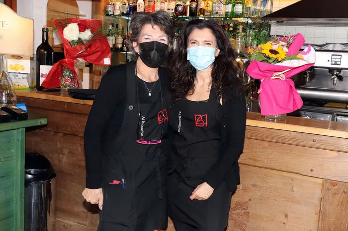 Die Kellnerinnen von der "Trattoria Al Bueon Arrivo" von Annatilde "Anna" Ferrauti hatten schon sehr viele Gäste aus Österreich zu Besuch!