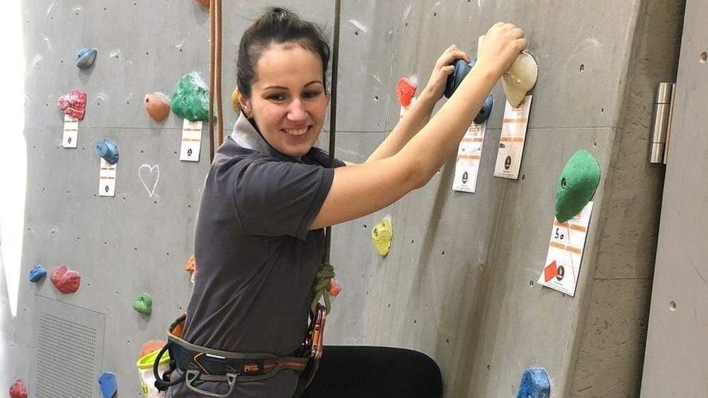 Marie-Theres Fürstauer ist begeisterte Kletterin