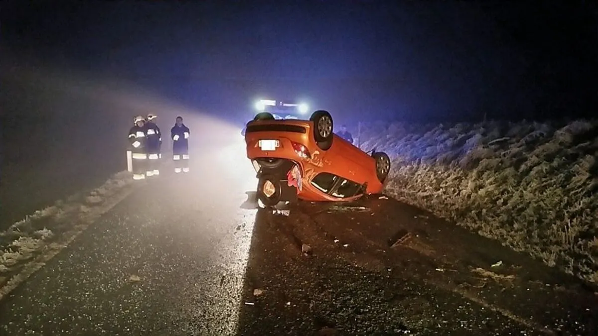 In Köttmannsdorf überschlug sich das Auto einer Rosentalerin