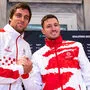 Dennis Novak (rechts) fordert zum Auftakt Borna Coric