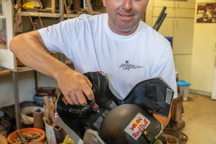 Fritz Dorn bei der Arbeit