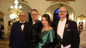 Die Gastgeber: Wolfgang Hülbig, Ulrich Lenz, Maria Ohrenstein und Bernd Pürcher