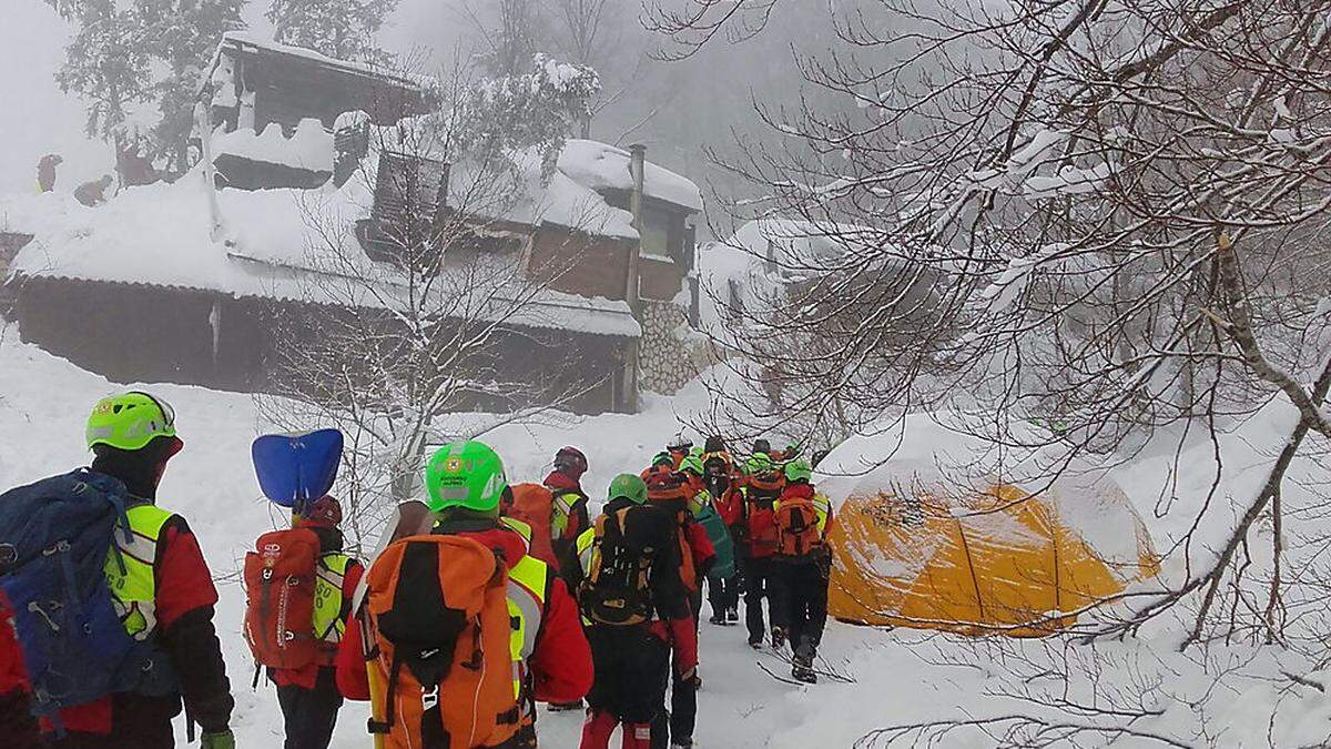 Die Rettungskräfte vor Ort