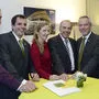 Hatten Grund zum Feiern: Thomas Sykora, Thomas Kaiser, Cornelia Auer, Gerhard Kaiser, Wolfgang Fitsch und Christian Kucher (von links)