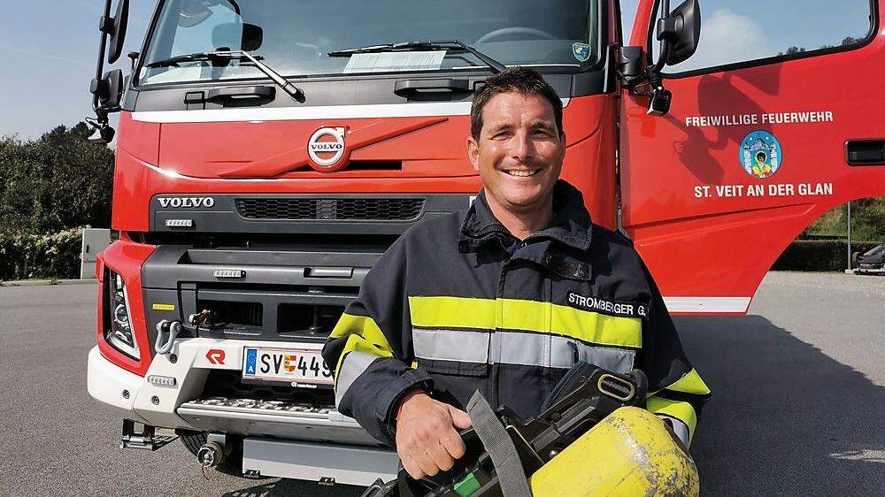 Gerhard Stromberger engagiert sich bei der Freiwilligen Feuerwehr der Stadt St. Veit