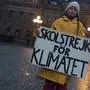 Greta Thunberg demonstriert freitags vor dem schwedischen Parlament statt in die Schule zu gehen