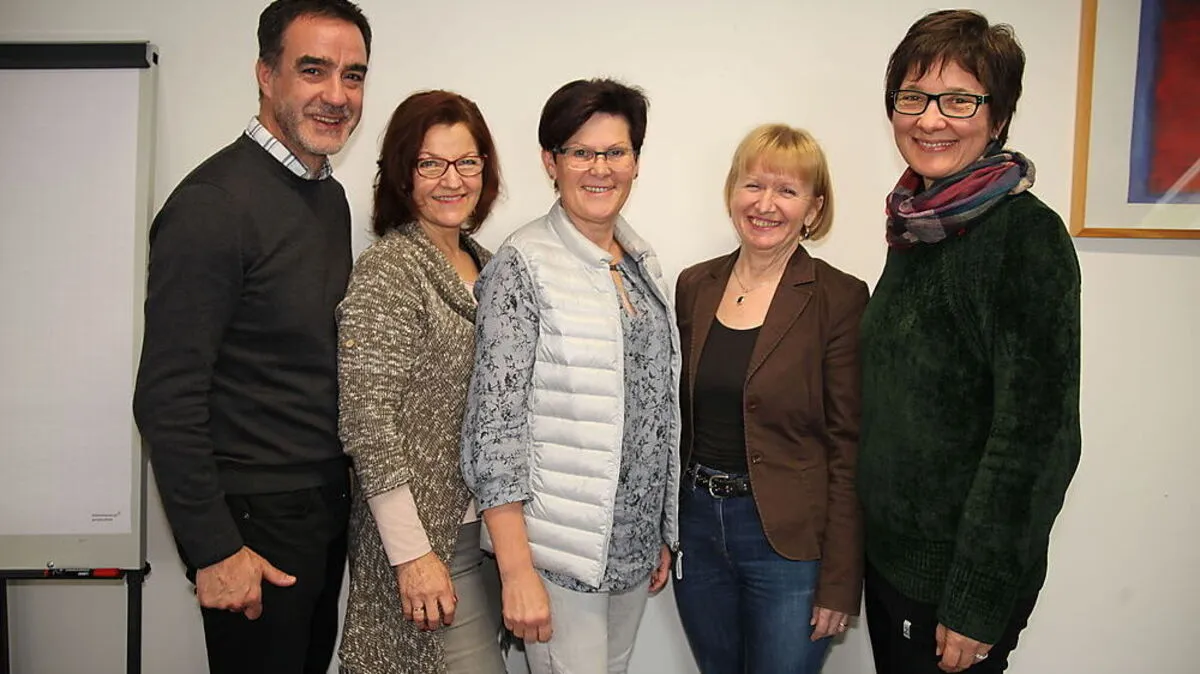 Engagiertes Team: Ernst Luttenberger, Karoline Avender,  Maria Schweighofer-Lenz,  Hermine Fuchs und Elisabeth Resch