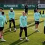 ABD0066_20250317 - WIEN - ÖSTERREICH: Spieler im Rahmen eines Trainings des ÖFB-Teams vor dem Nations League-Spiele gegen Serbien am Montag, 17. März 2025, in Wien. - FOTO: APA/ROLAND SCHLAGER