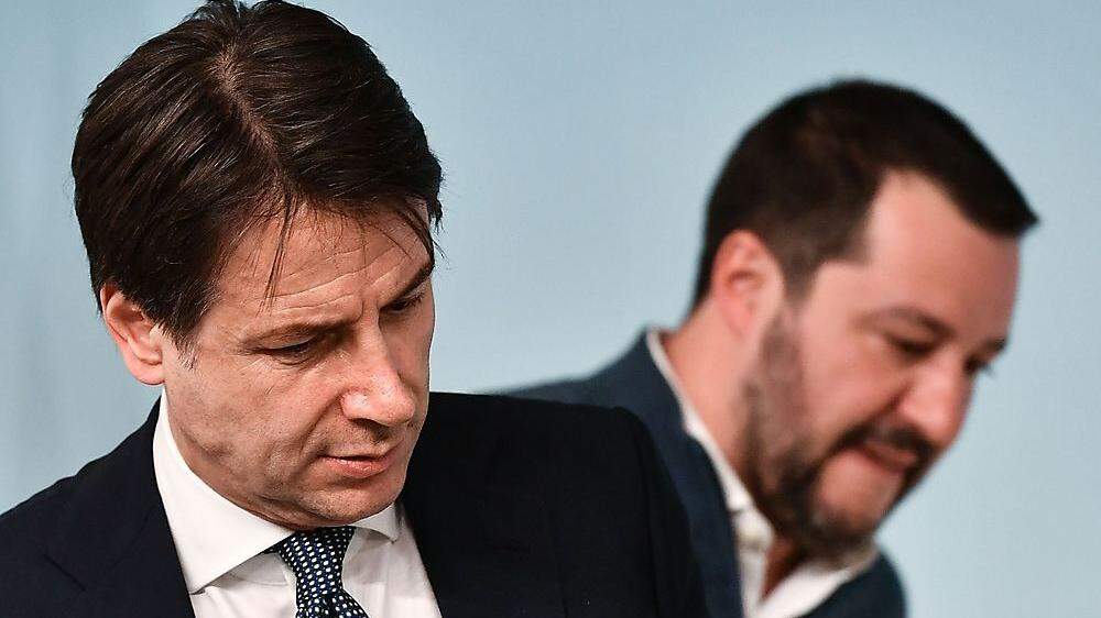 Ministerpräsident Giuseppe Conte und Innenminister Matteo Salvini