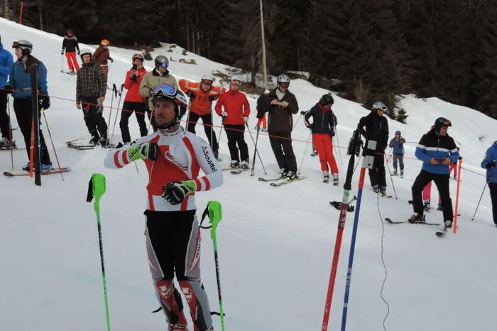 . . . viele andere private Skifahrer konnten Hirscher ebenfalls hautnah auf der Piste erleben.  