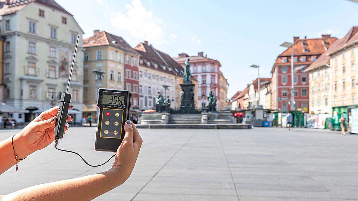 Die Hitze hatte Graz im Juli wieder im Griff